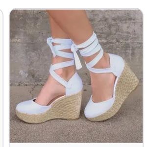 Lace up espadrilles
